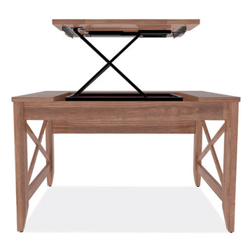 Alera® Sit-to-stand Table Desk, 47.25" X 23.63" X 29.5" To 43.75", Modern Walnut freeshipping - TVN Wholesale